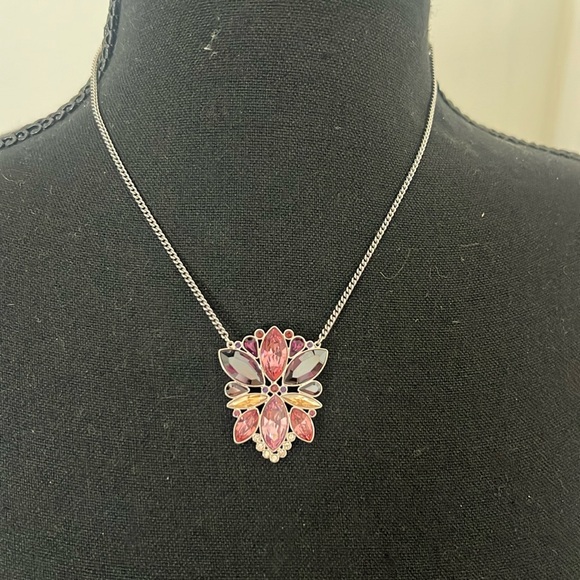 Purple Swarovski pendant necklace